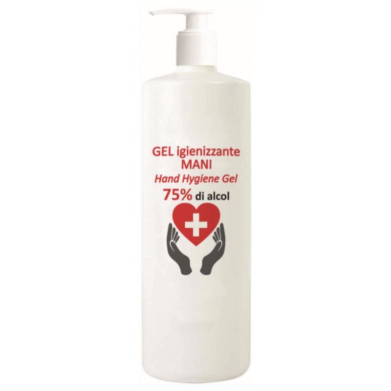 Desinfecterende handgel 75% alcohol 1000ml, glycerine garandeert een zacht hydraterend effect.