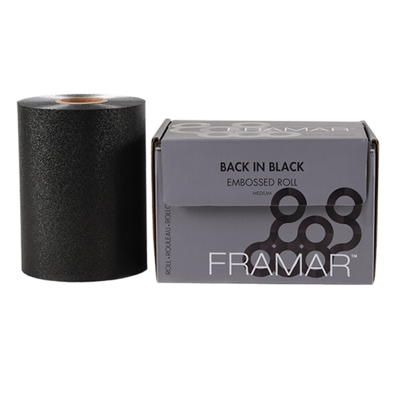 Folie rol Framar Back In Black Aluminiumfolie Medium Embossed (Reliëf) 12,5 cm x 97,5 m